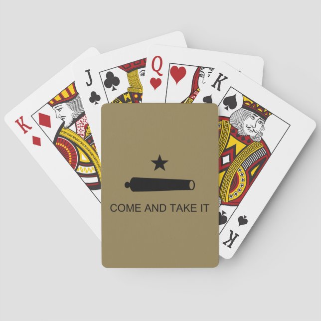 Come & Take It! Texas State battle Flag Playing Cards (Back)