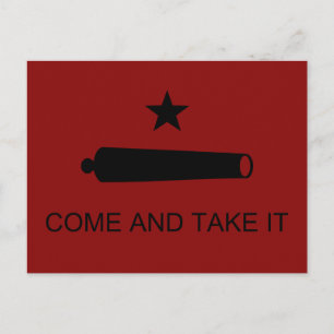Come & Take It! Texas State battle Flag Postcard