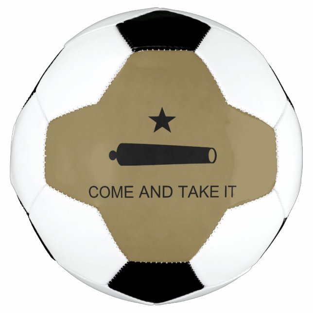 Come & Take It! Texas State battle Flag Soccer Ball (Front)