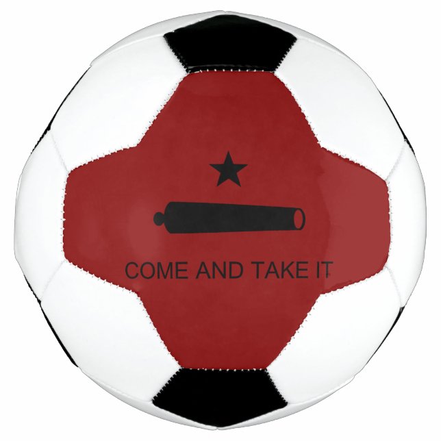 Come & Take It! Texas State battle Flag Soccer Ball (Front)