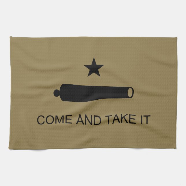 Come & Take It! Texas State battle Flag Tea Towel (Horizontal)