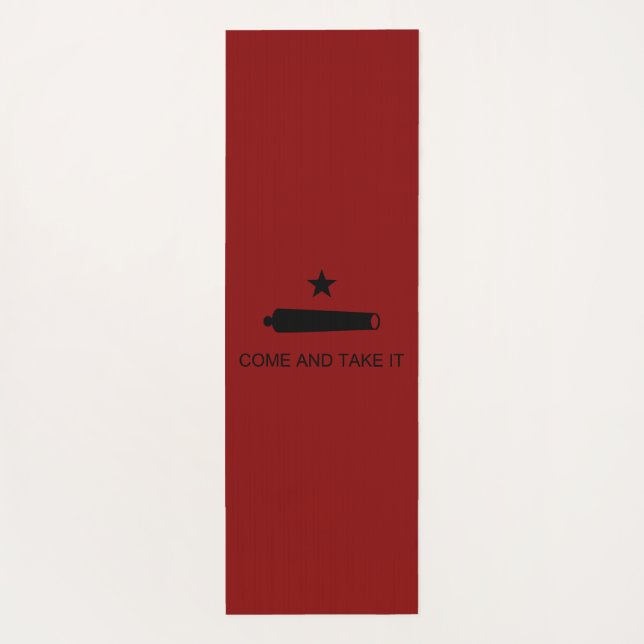 Come & Take It! Texas State battle Flag Yoga Mat (Back)