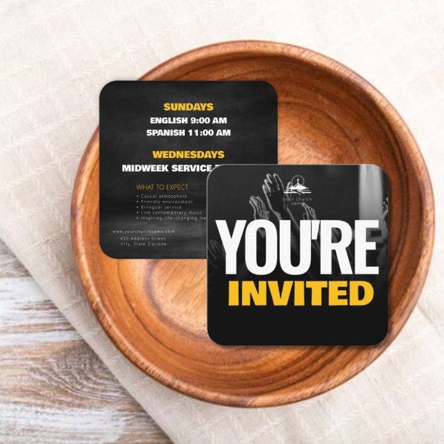 Come to Church With Us Calling Card Template (Come to Church With Us Calling Card Template)