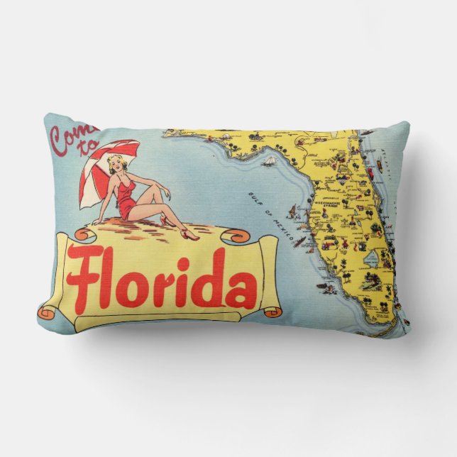 Come to Florida Lumbar Cushion (Front)