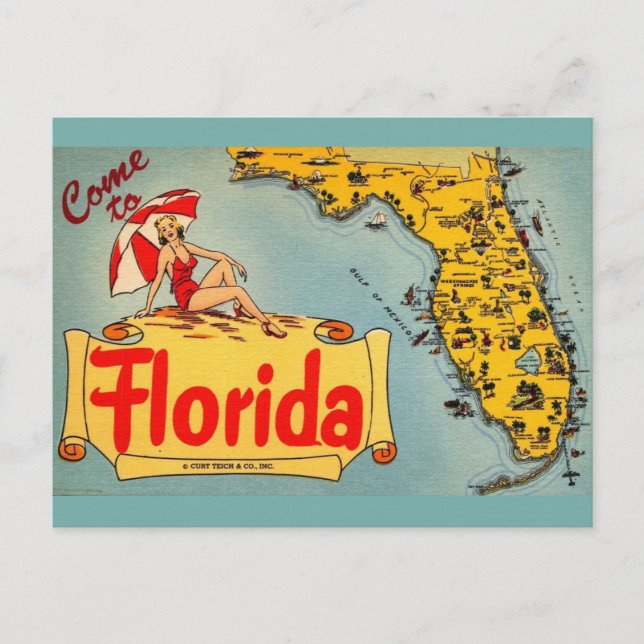 Come to Florida Postcard (Front)