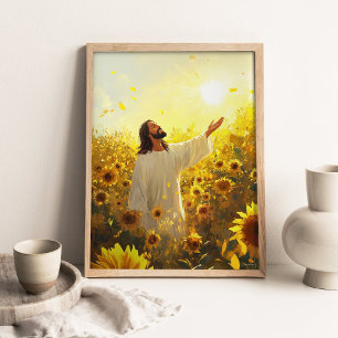 Come to His Light _ Sunflower Poster Bible Verse 