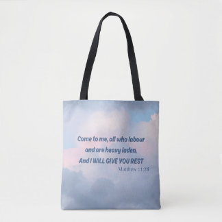 Come to me...... Bible verse Christian typography  Tote Bag
