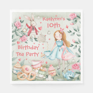 Come To My Birthday Tea Party Napkin