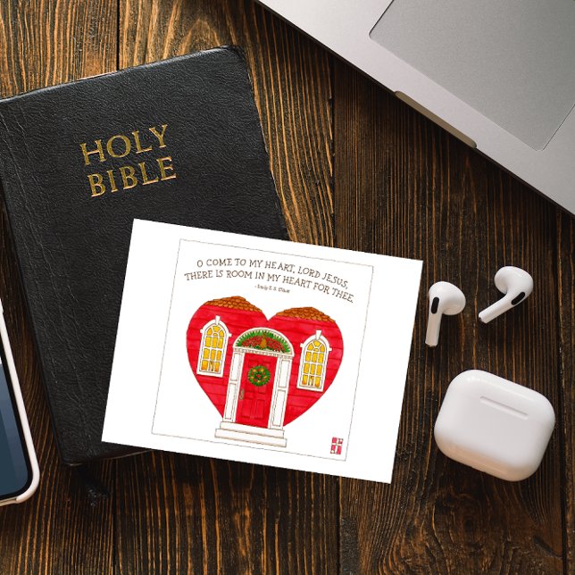 Come to my Heart Lord Jesus Inspirational Postcard (Creator Uploaded)