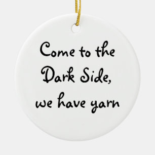 Come to the Dark Side, we have yarn Ceramic Tree Decoration