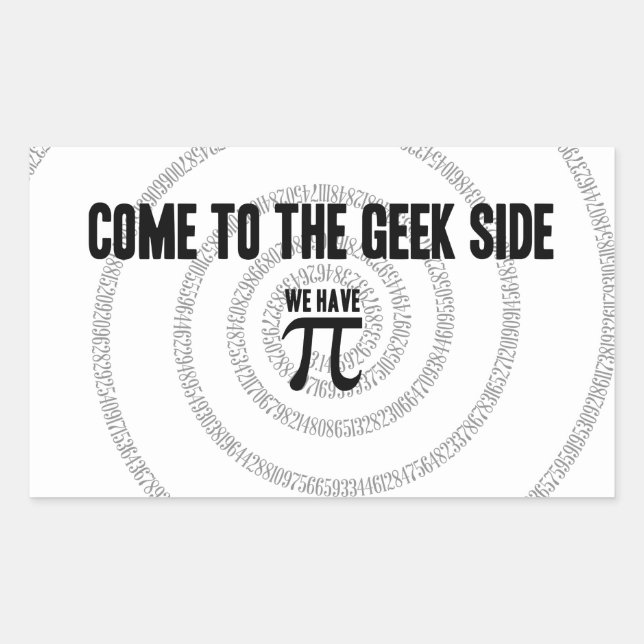 Come To The Geek Side for Pi Decor Rectangular Sticker (Front)