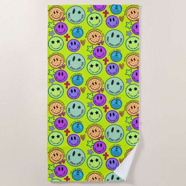 Come To The Harbour Smile Towel (Front)