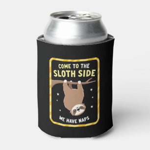 Come To The Sloth Side T-Shirt - Funny Sloth Pun ( Can Cooler