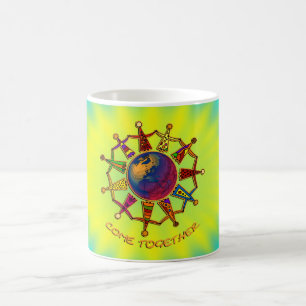 Come Together People   yellocyanlila shine Coffee Mug