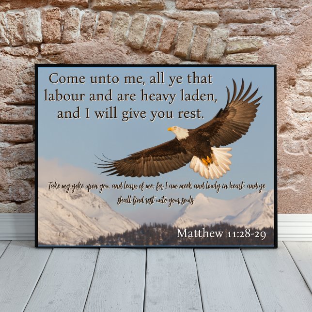 Come unto me all who are weary Majestic Eagle Poster (Creator Uploaded)