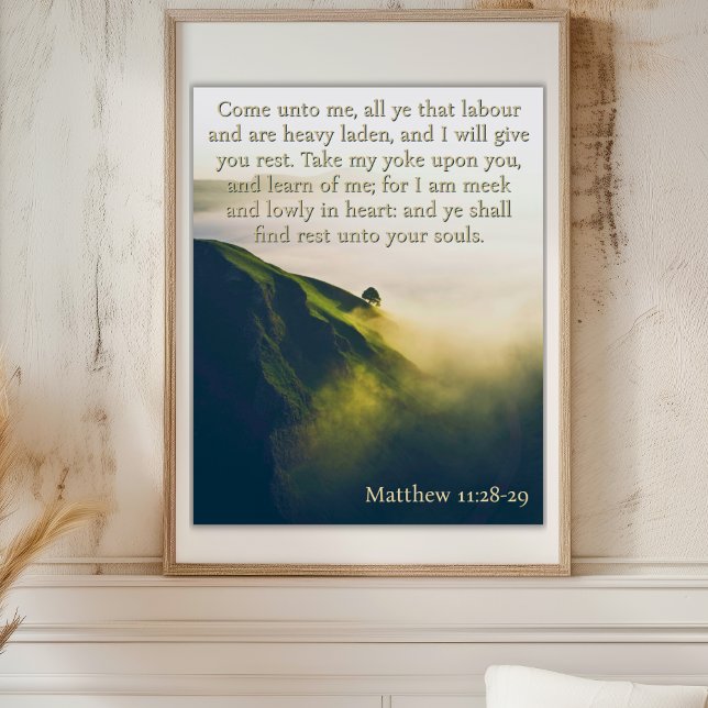 Come unto me all who are weary Mountain Tree Poster (Come unto me all who are weary Mountain Tree Poster)