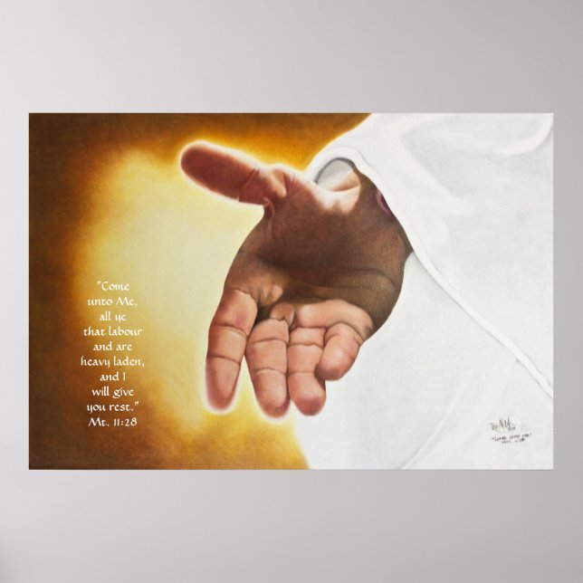 "Come unto Me" Jesus, Fine Art Print (Front)