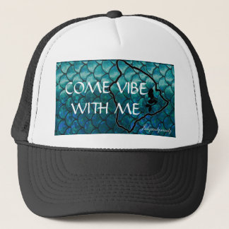 Come vibe with me blue trucker hat