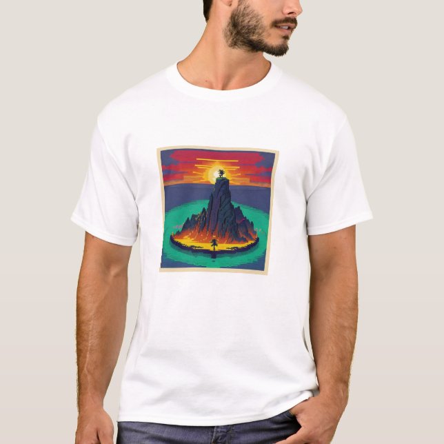 Come visit the pixelated fanstasy island... T-Shirt (Front)