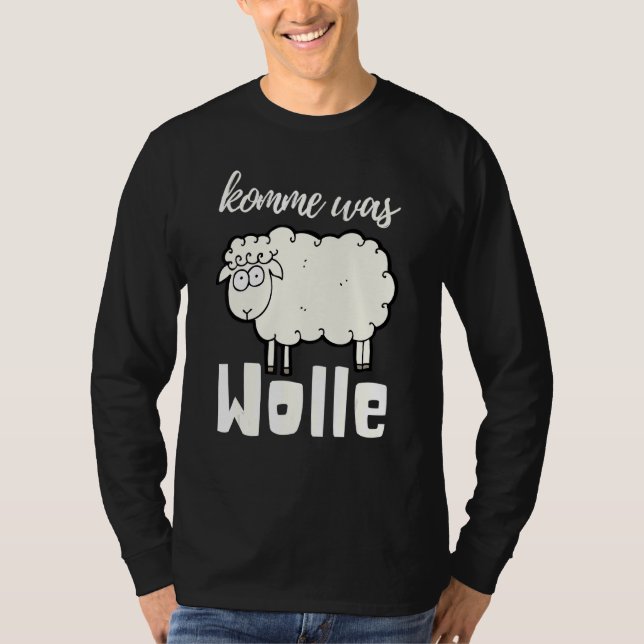 Come Was Wool Cute Sheep  Wool Tube Sewing Crochet T-Shirt (Front)