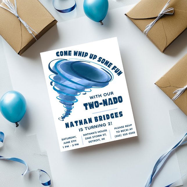 Come Whip Up Some Fun! Tornado Birthday Party Invitation (Creator Uploaded)