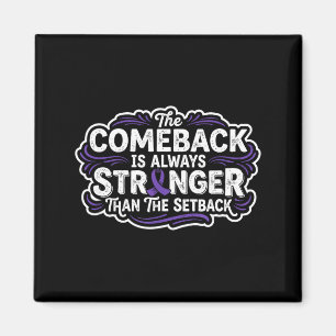 Comeback- alzheimers awareness supporter ribbon magnet