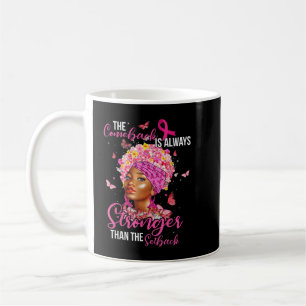 Comeback Stronger Than Setback Black Woman Breast  Coffee Mug