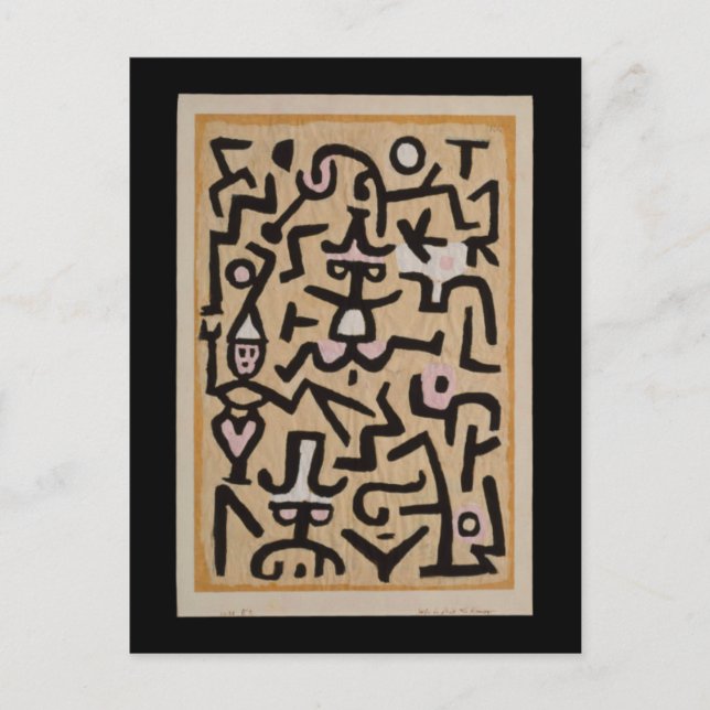 Comedian's Handbill Klee Fine Art Postcard (Front)