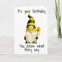 COMEDIC GNOME MAKES AN OLD AGE JOKE FOR YOU