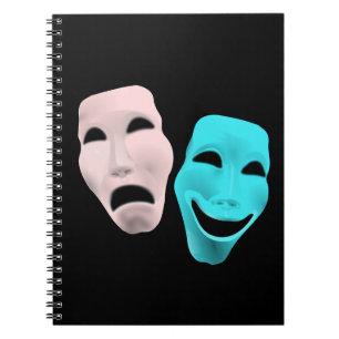 comedy-157719  comedy face theatre tragedy masks r spiral notebook