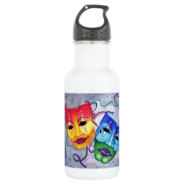 Comedy and Tragedy 532 Ml Water Bottle (Front)