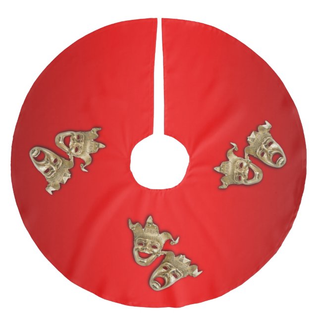 Comedy and Tragedy Theatre Brushed Polyester Tree Skirt (Front)