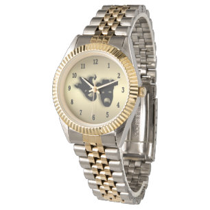 Comedy and Tragedy Theatre Gold Black Numbers Watch