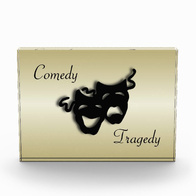 Comedy and Tragedy Theatre Gold Photo Block (Front)