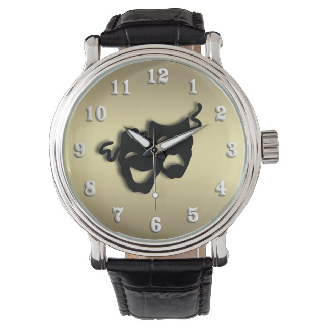 Comedy and Tragedy Theatre Gold Watch (Front)