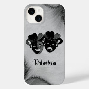 Comedy and Tragedy Theatre Jester Masks Silver Case-Mate iPhone 14 Case
