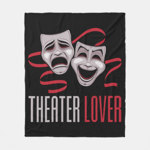 Comedy And Tragedy Theatre Lover Fleece Blanket