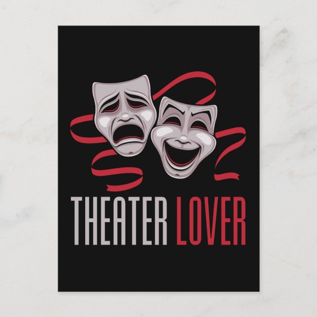 Comedy And Tragedy Theatre Lover Postcard (Front)