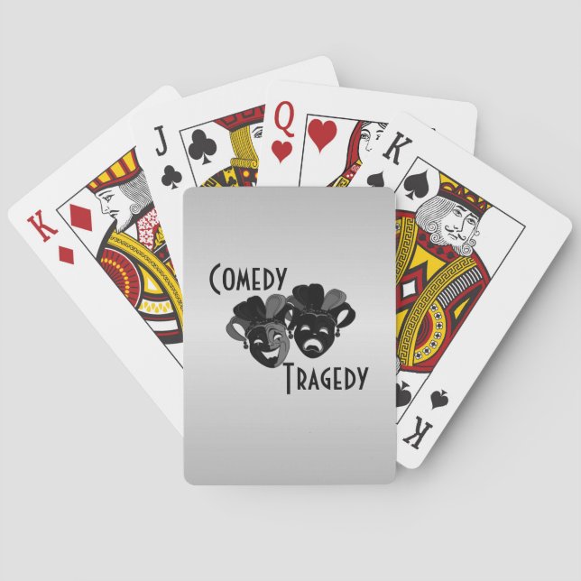 Comedy and Tragedy Theatre Masks Bicycle Playing C Cards (Back)