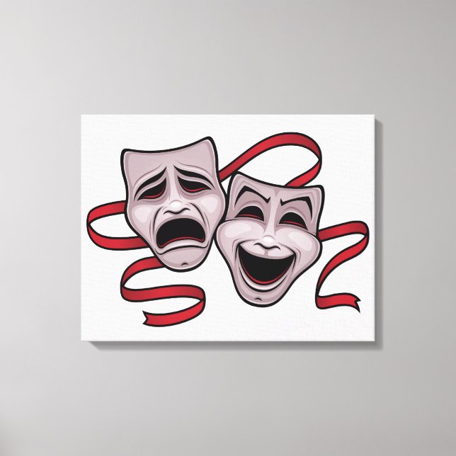 Comedy And Tragedy Theatre Masks Canvas Print (Front)