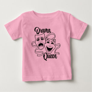 Comedy And Tragedy Theatre Masks Drama Queen Black Baby T-Shirt