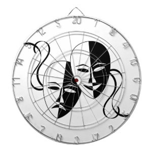 Comedy and Tragedy Theatre Masks/Faces Dartboard