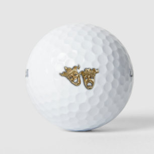 Comedy and Tragedy Theatre Masks Golf Balls