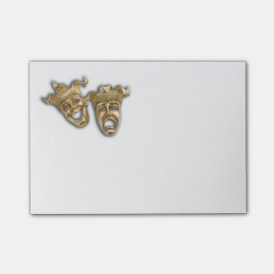 Comedy and Tragedy Theatre Masks Post-it Notes