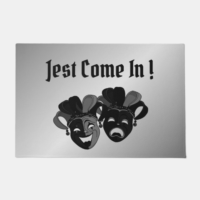 Comedy and Tragedy Theatre Masks Welcome Doormat (Front)