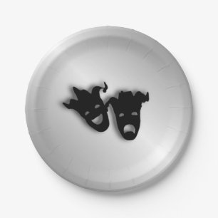 Comedy and Tragedy Theatre Paper Plate