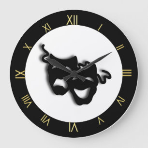 Comedy and Tragedy Unique Theatre Wall Clock