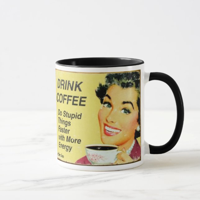 COMEDY COFFEE CUP VINTAGE ADVERTISING (Right)