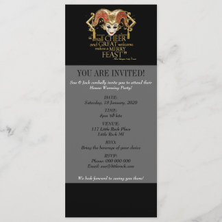 Comedy Of Errors Feast Quote (Gold Version) Invitation