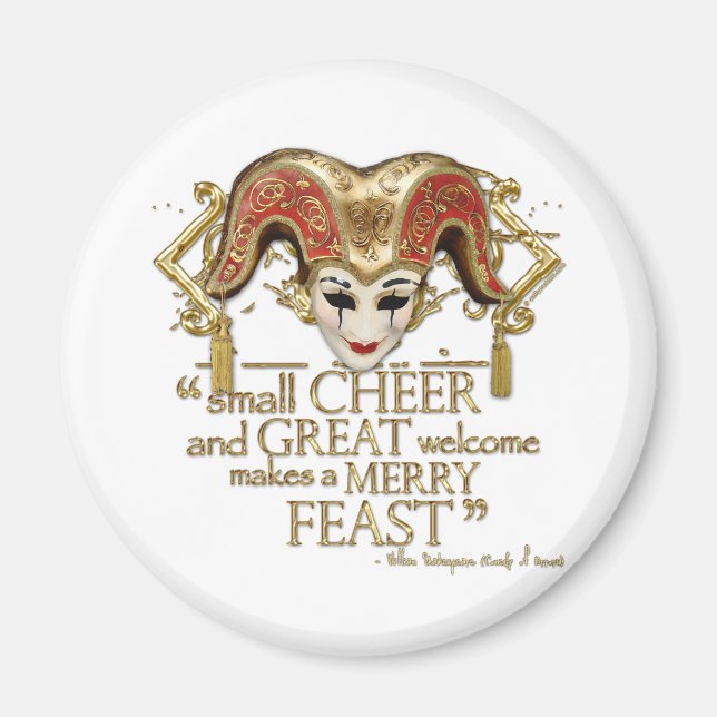 Comedy Of Errors Feast Quote (Gold Version) Magnet (Front)